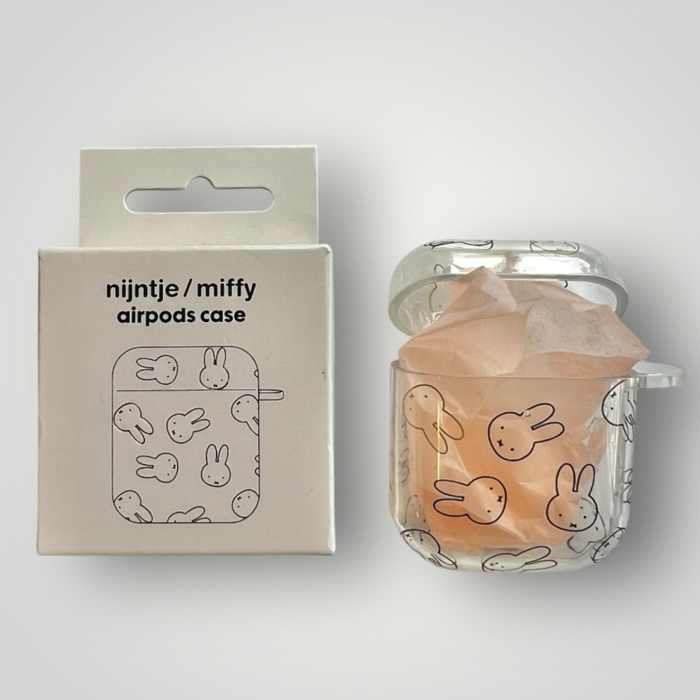 Miffy AirPods Clear Soft Earbuds Case Cute Kawaii White Germany Import New - Picture 3 of 13